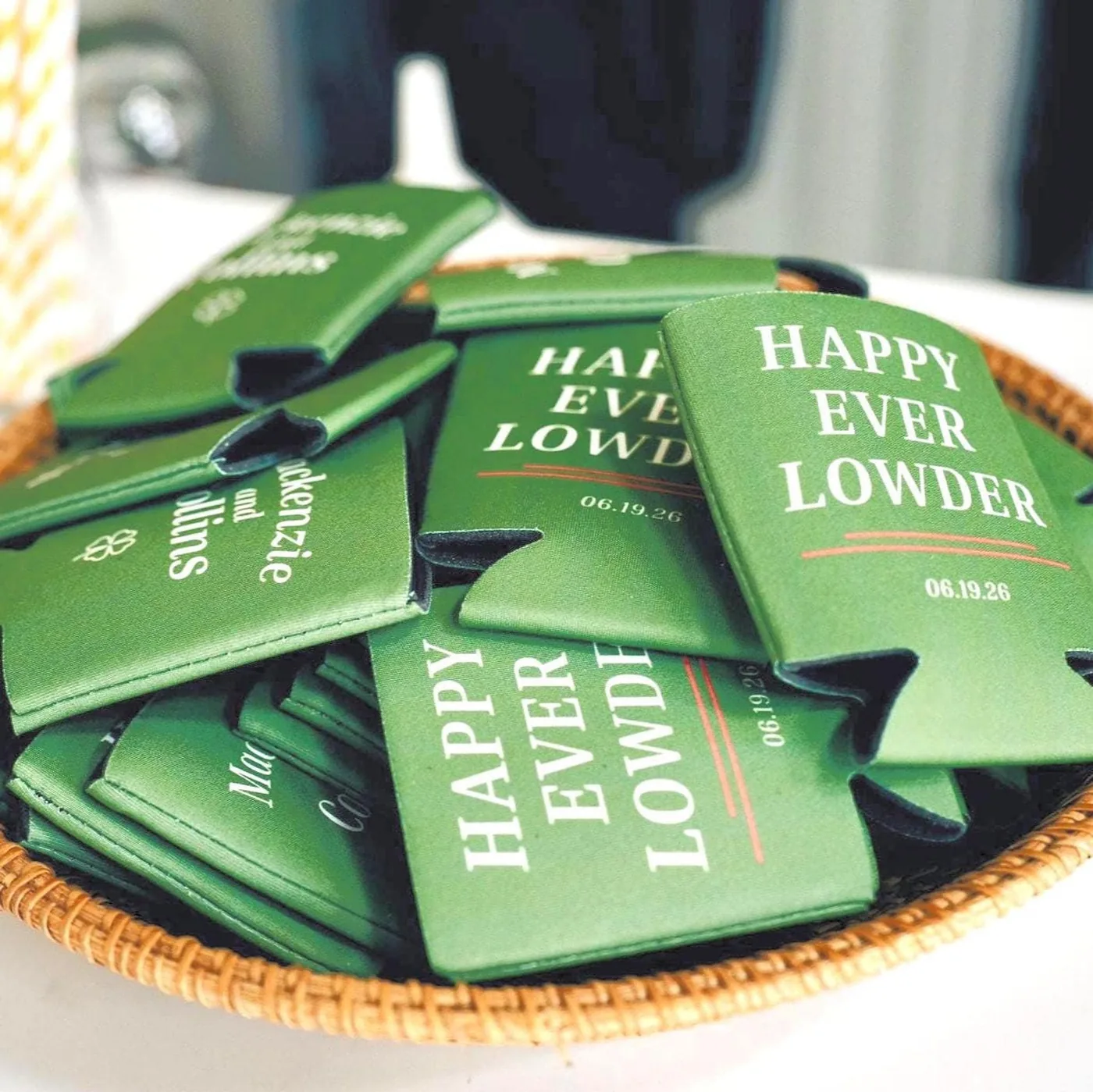 Custom Wedding Can Coolers